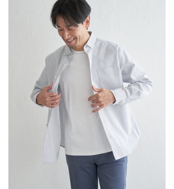 ikka「イージーケアソフトOXスイスカラーボタンダウンシャツ」|シャツ・ブラウス|