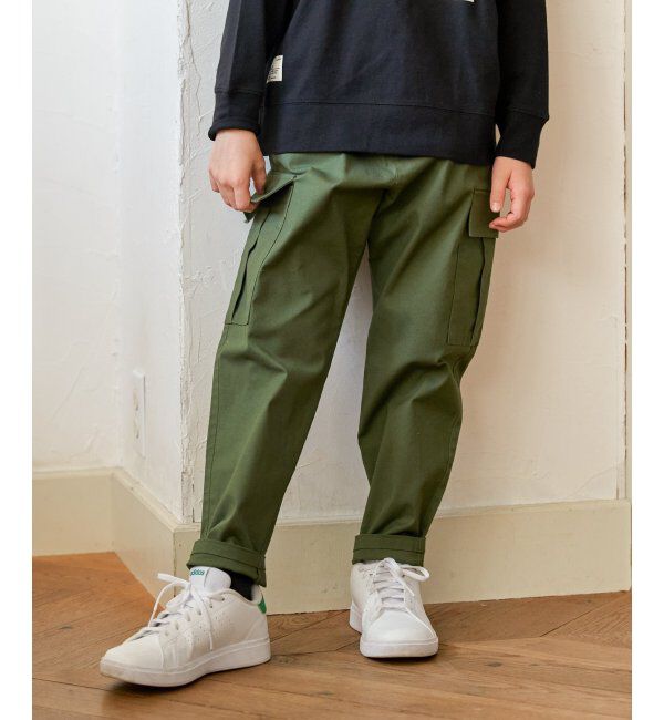 ikka kids「フェイクベルト付きゆるテーパードパンツ（120~160cm）」|その他|