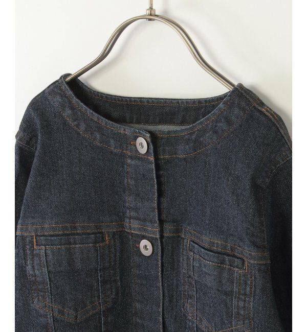 ikka kids「【親子コーデ】ストレッチノーカラーGジャン（110~160cm）」|その他|