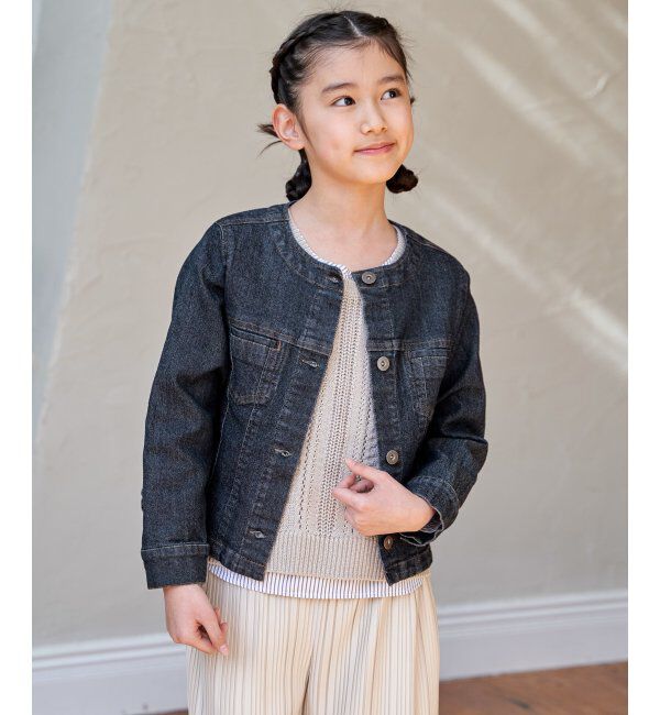 ikka kids「【親子コーデ】ストレッチノーカラーGジャン（110~160cm）」|その他|