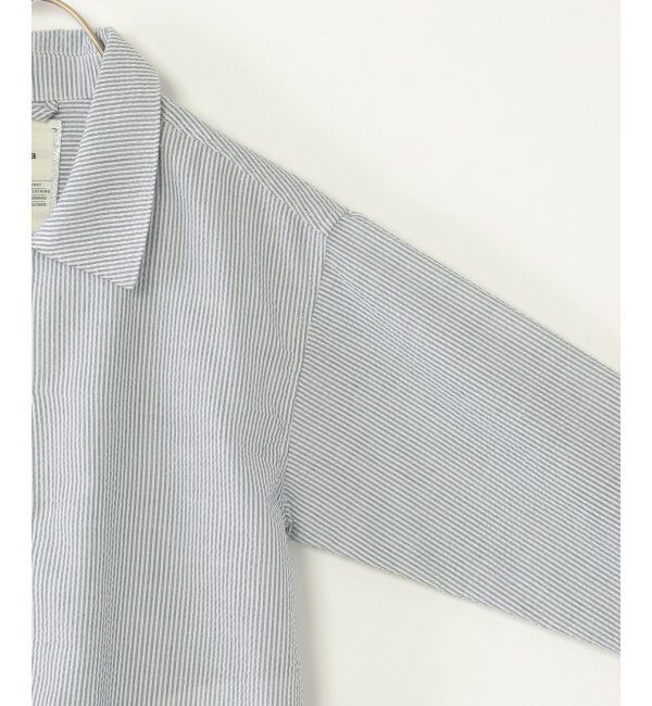 ikka kids「【親子コーデ】サッカースナップシャウター（110~160cm）」|シャツ・ブラウス|