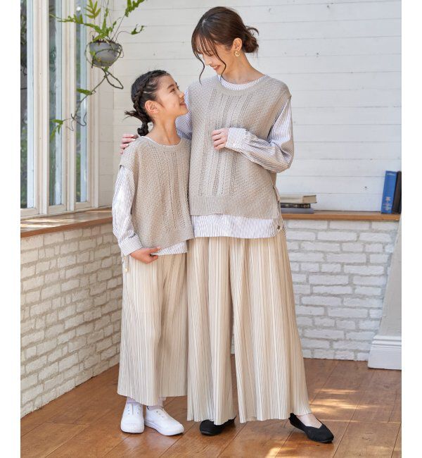 ikka kids「LKカットプリーツワイドパンツ」|その他|