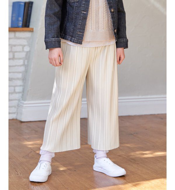 ikka kids「LKカットプリーツワイドパンツ」|その他|