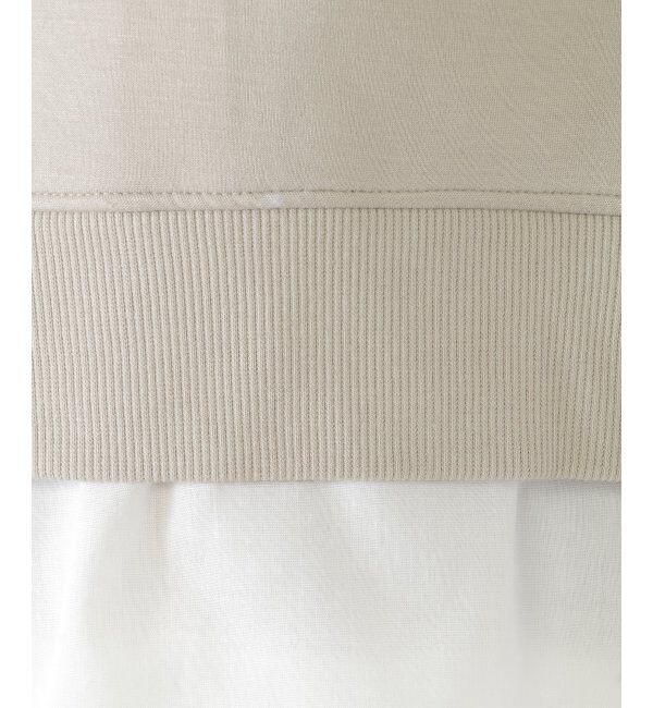 ikka kids「ダンボール裾レイヤージップパーカー（120~160cm）」|Tシャツ・カットソー|