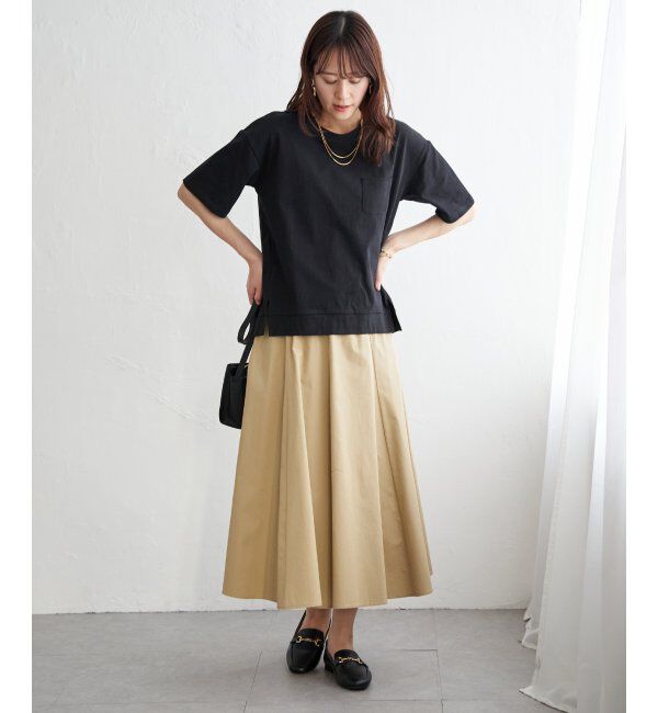 ikka「冷感コットン半袖ポケットTシャツ」|Tシャツ・カットソー|