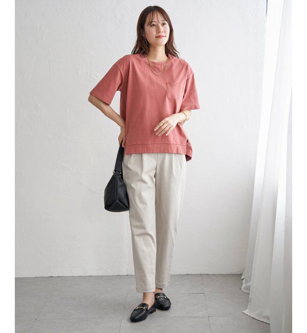 ikka「冷感コットン半袖ポケットTシャツ」|Tシャツ・カットソー|