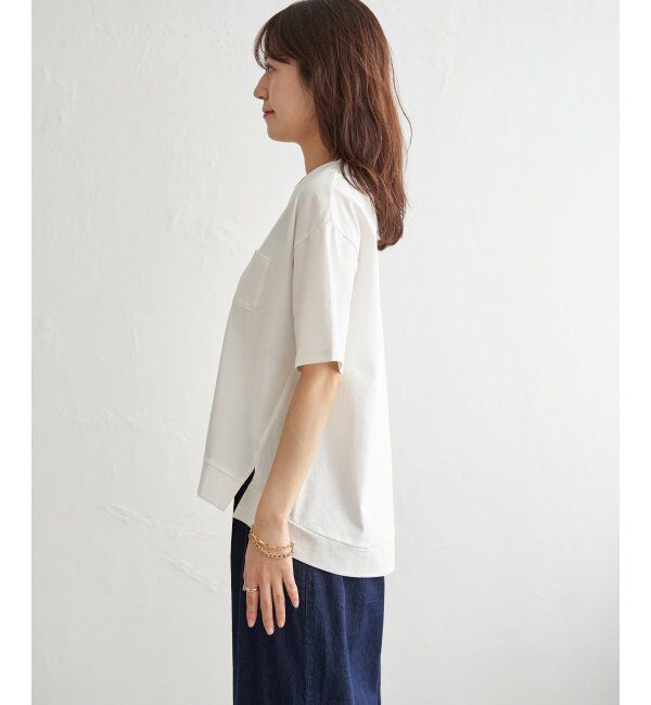 ikka「冷感コットン半袖ポケットTシャツ」|Tシャツ・カットソー|