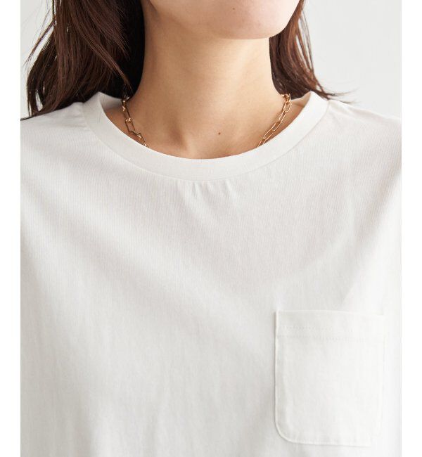 ikka「冷感コットン半袖ポケットTシャツ」|Tシャツ・カットソー|