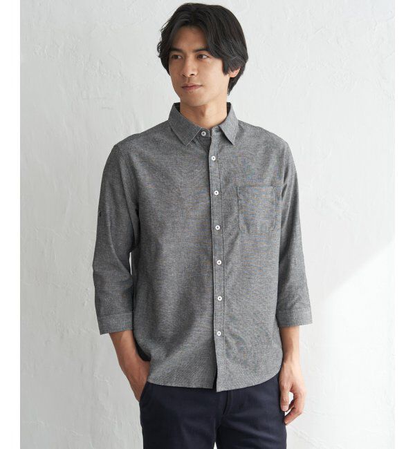ikka「フレンチリネンMIX袖2WAYシャツ」|シャツ・ブラウス|