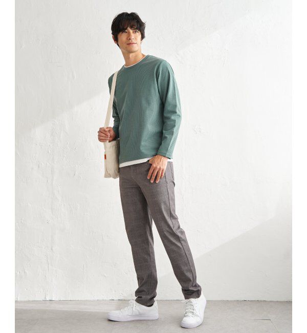 ikka「【雑誌MonoMax4月号掲載】速乾ピケレイヤードロンT「小泉孝太郎さん着用モデル」」|Tシャツ・カットソー|