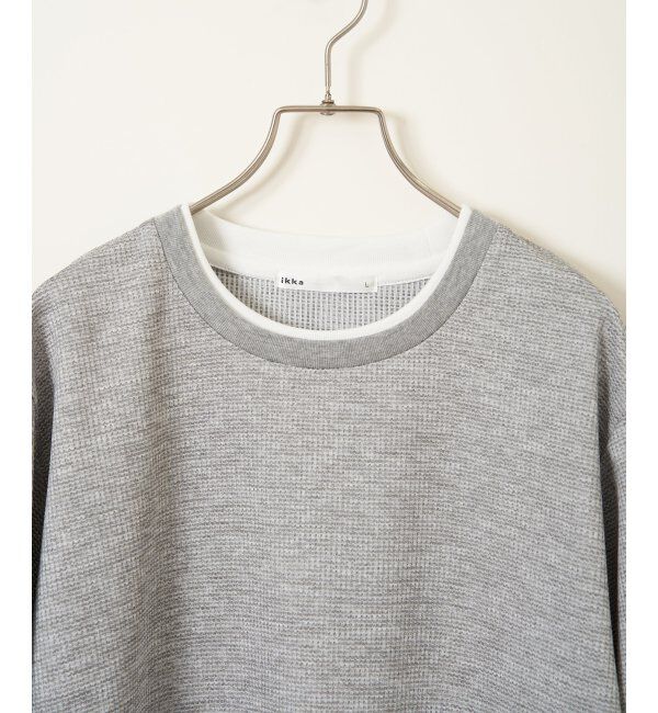 ikka「【雑誌MonoMax4月号掲載】速乾ピケレイヤードロンT「小泉孝太郎さん着用モデル」」|Tシャツ・カットソー|