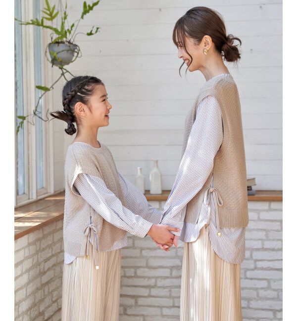 ikka kids「【親子コーデ】サイドリボンニットベストセット（120~160cm）」|その他|