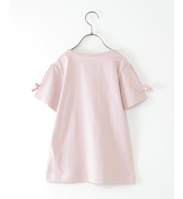 ikka kids「冷感肩ギンガム切り替えロゴT（120~160cm）」|Tシャツ・カットソー|