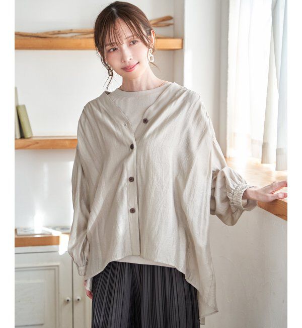 ikka「Ｖエリシャーディガン」|シャツ・ブラウス|