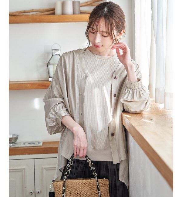 ikka「Ｖエリシャーディガン」|シャツ・ブラウス|