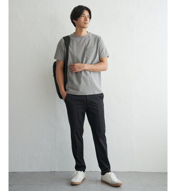 ikka「冷感DRYメランジ梨地Tシャツ」|Tシャツ・カットソー|