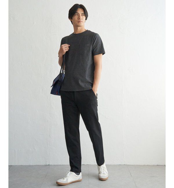 ikka「冷感DRYメランジ梨地Tシャツ」|Tシャツ・カットソー|