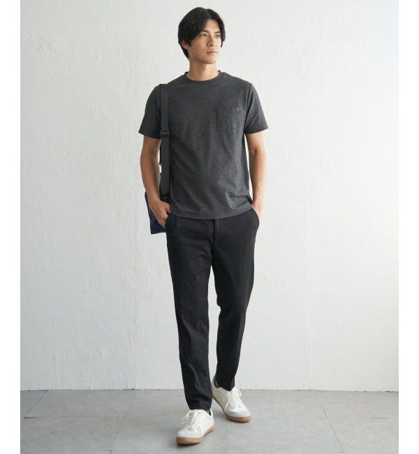 ikka「冷感DRYメランジ梨地Tシャツ」|Tシャツ・カットソー|