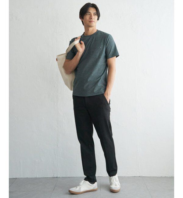 ikka「冷感DRYメランジ梨地Tシャツ」|Tシャツ・カットソー|