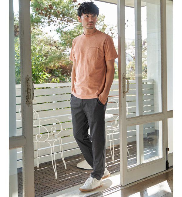 ikka「冷感DRYメランジ梨地Tシャツ」|Tシャツ・カットソー|