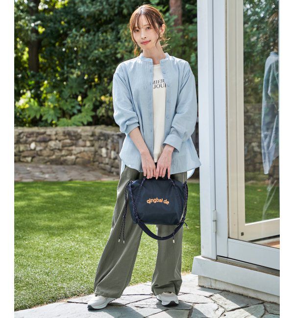 ikka「冷感リネンバンドカラーシャツ」|シャツ・ブラウス|