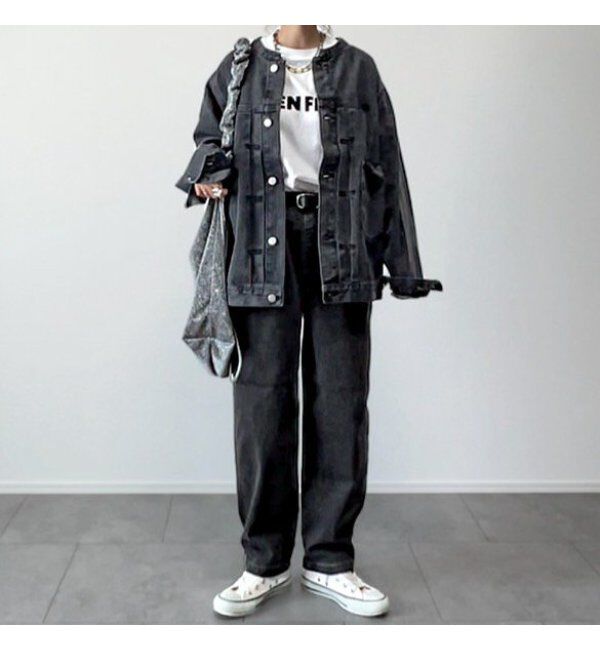 Lbc with Life「ＬＢＣデニムノーカラージャケット」|ブルゾン・スタジャン|