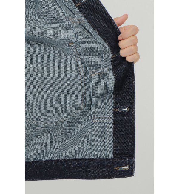 Lbc with Life「ＬＢＣデニムノーカラージャケット」|ブルゾン・スタジャン|