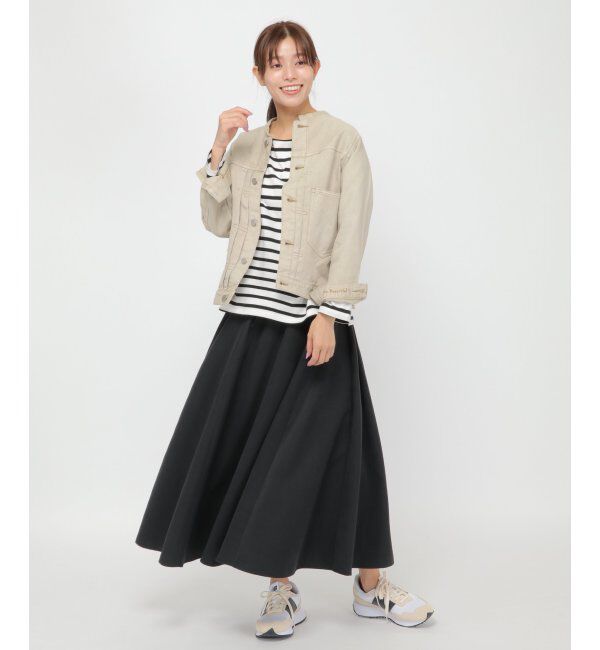 Lbc with Life「ＬＢＣデニムノーカラージャケット」|ブルゾン・スタジャン|