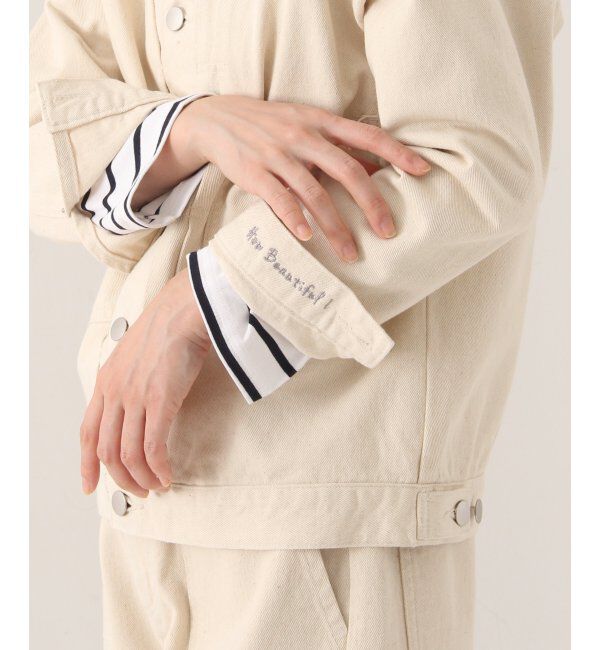 Lbc with Life「ＬＢＣデニムノーカラージャケット」|ブルゾン・スタジャン|