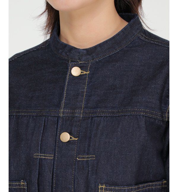 Lbc with Life「ＬＢＣデニムノーカラージャケット」|ブルゾン・スタジャン|