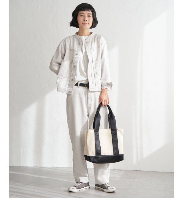 Lbc with Life「ＬＢＣデニムノーカラージャケット」|ブルゾン・スタジャン|