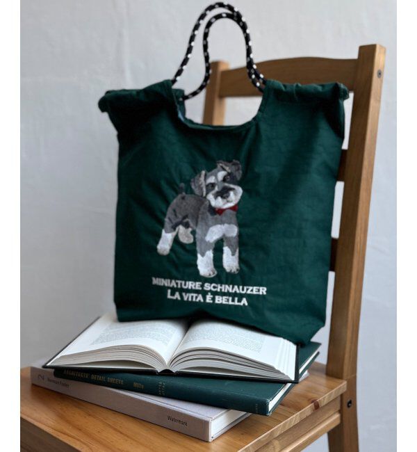 Lbc with Life「アニマル刺繍コードトートバッグ」|その他|グリーン