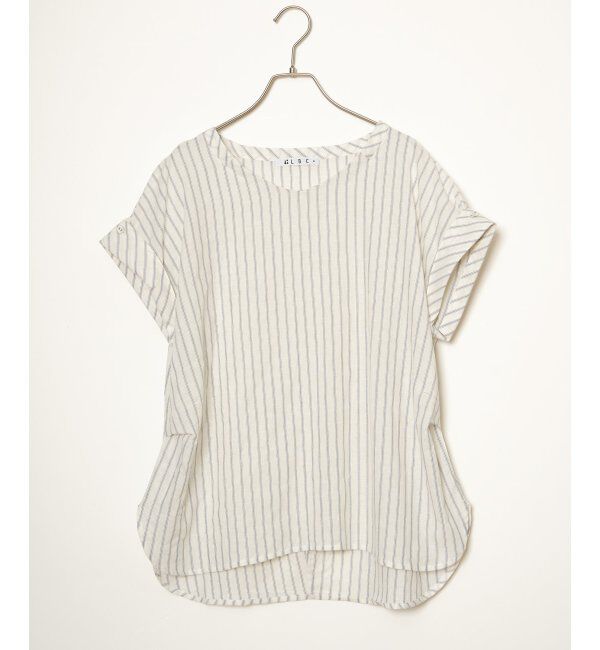 Lbc with Life「コットンPU袖ロールアップブラウス」|シャツ・ブラウス|