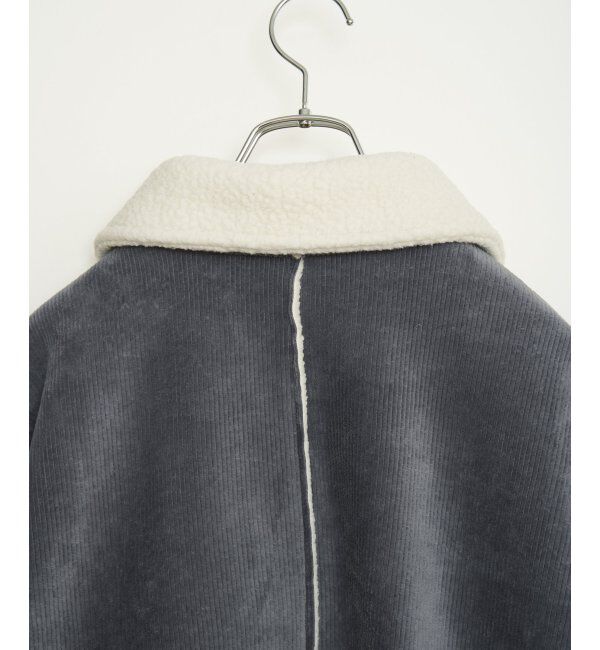 Lbc with Life「ボアコーデュロイリバーシブル襟付きジャケット」|ブルゾン・スタジャン|