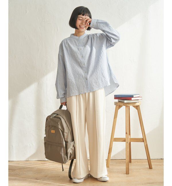 Lbc with Life「オーガニックコットンバンドカラーシャツ」|シャツ・ブラウス|