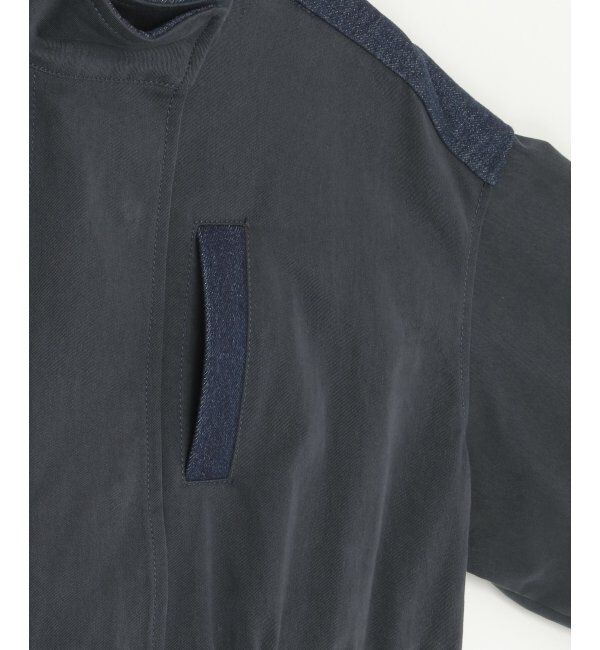 Lbc with Life「デニム切り替えモッズコート」|ブルゾン・スタジャン|