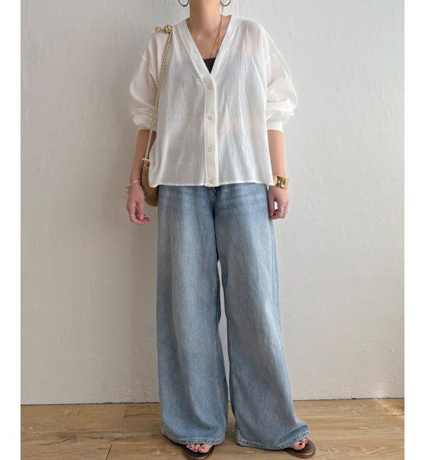 Lbc with Life「シアーシャツカーディガン」|ブルゾン・スタジャン|