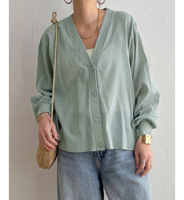 Lbc with Life「シアーシャツカーディガン」|ブルゾン・スタジャン|