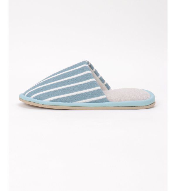 Lbc with Life「パイルスリッパ ボーダー」|ルームシューズ|