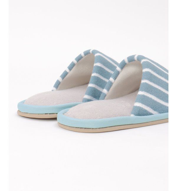 Lbc with Life「パイルスリッパ ボーダー」|ルームシューズ|