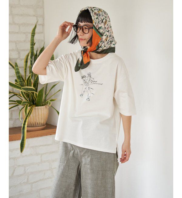 Lbc with Life「GirlプリントビッグTシャツ」|Tシャツ・カットソー|