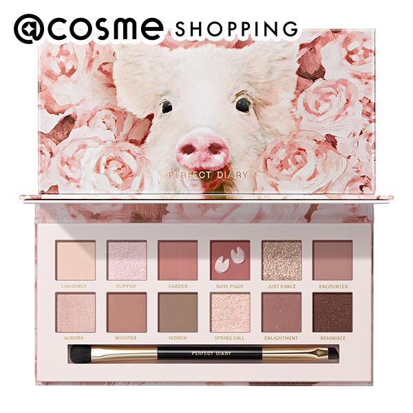  「Perfect Diary 12色動物アイシャドウパレット ローズピンク (14.4g)」|アイシャドウ|その他