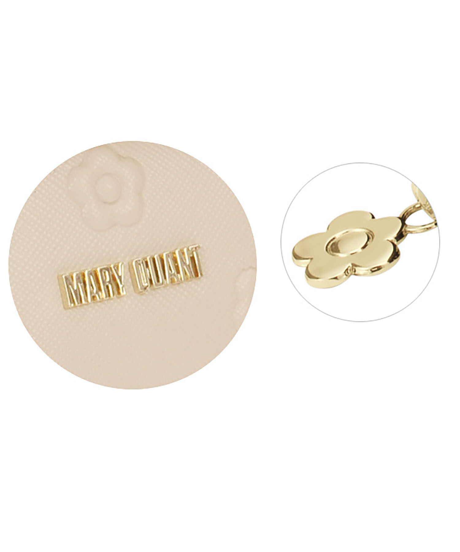 MARY QUANT「シンプルエンボスデイジーラウンドポーチ」|ポーチ|