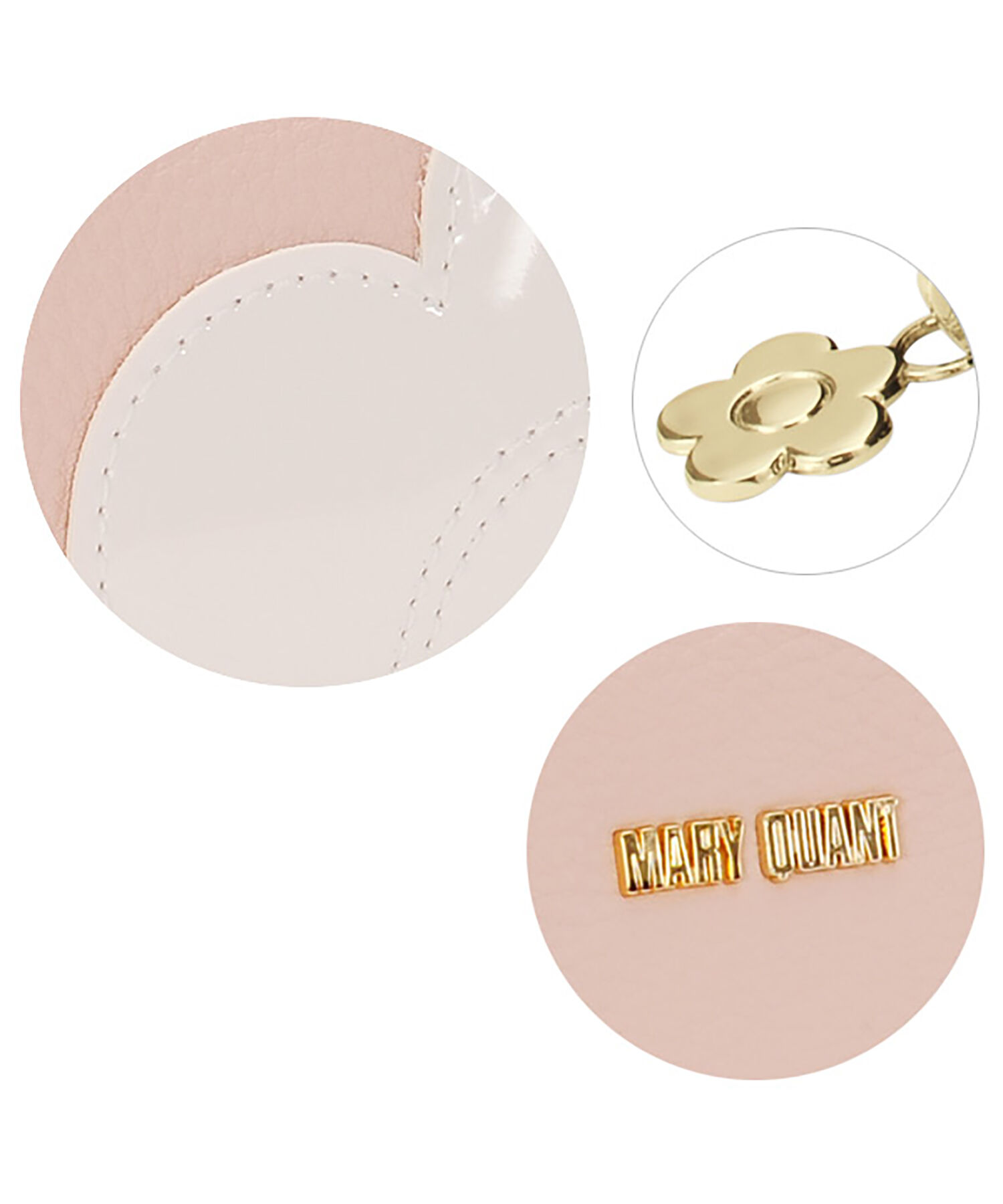 MARY QUANT「シュリンクデイジーパッチ ラウンドポーチL」|ポーチ|