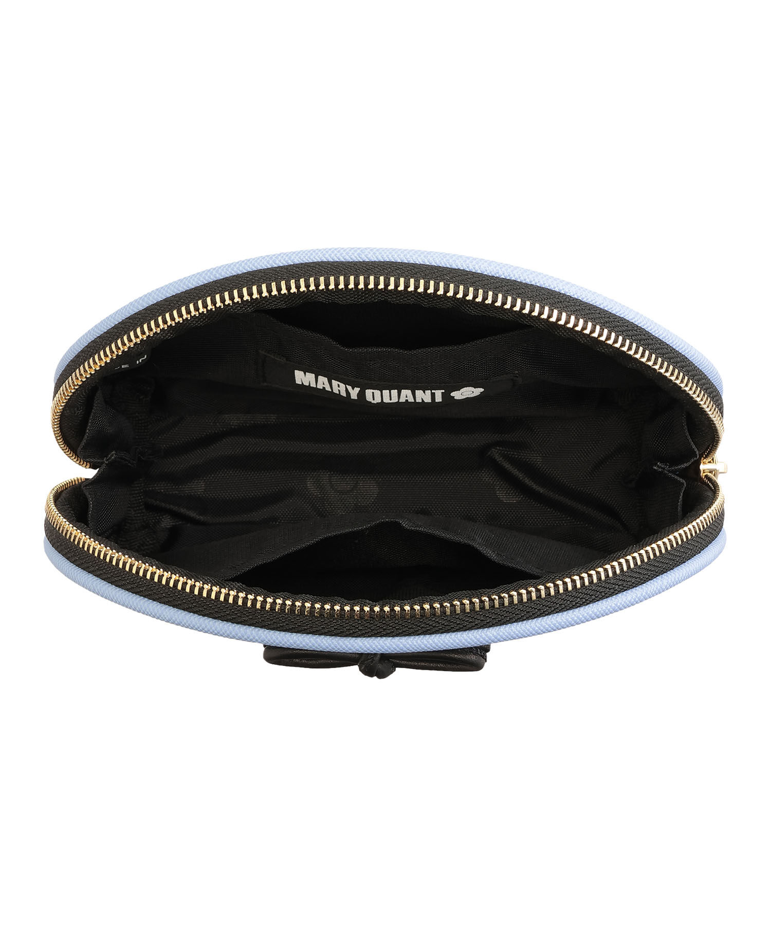 MARY QUANT「サフィアーノリボン ラウンドポーチ」|ポーチ|