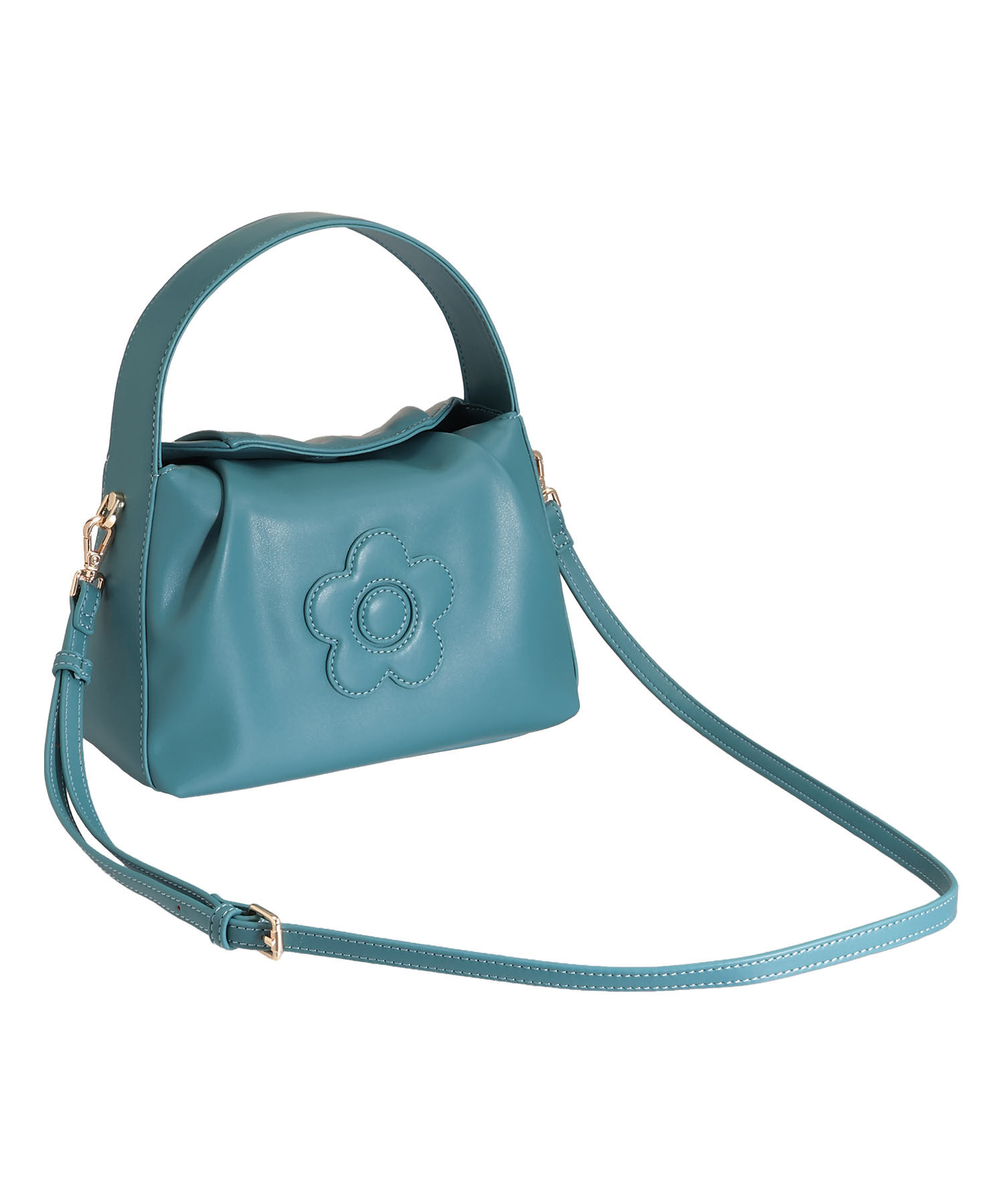 MARY QUANT「トップフラップ 2WAYショルダー」|ショルダー・メッセンジャー|ターコイズブルー