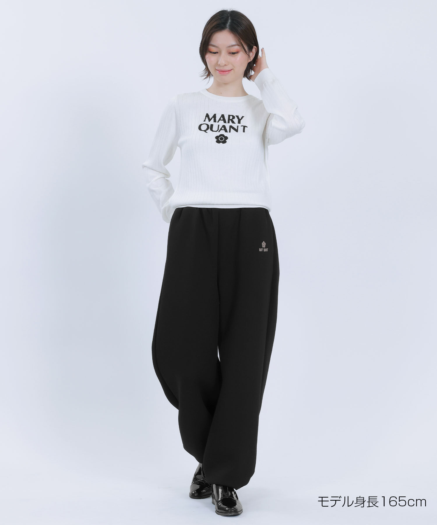 MARY QUANT「ロゴボンディング パンツ」|スラックス|
