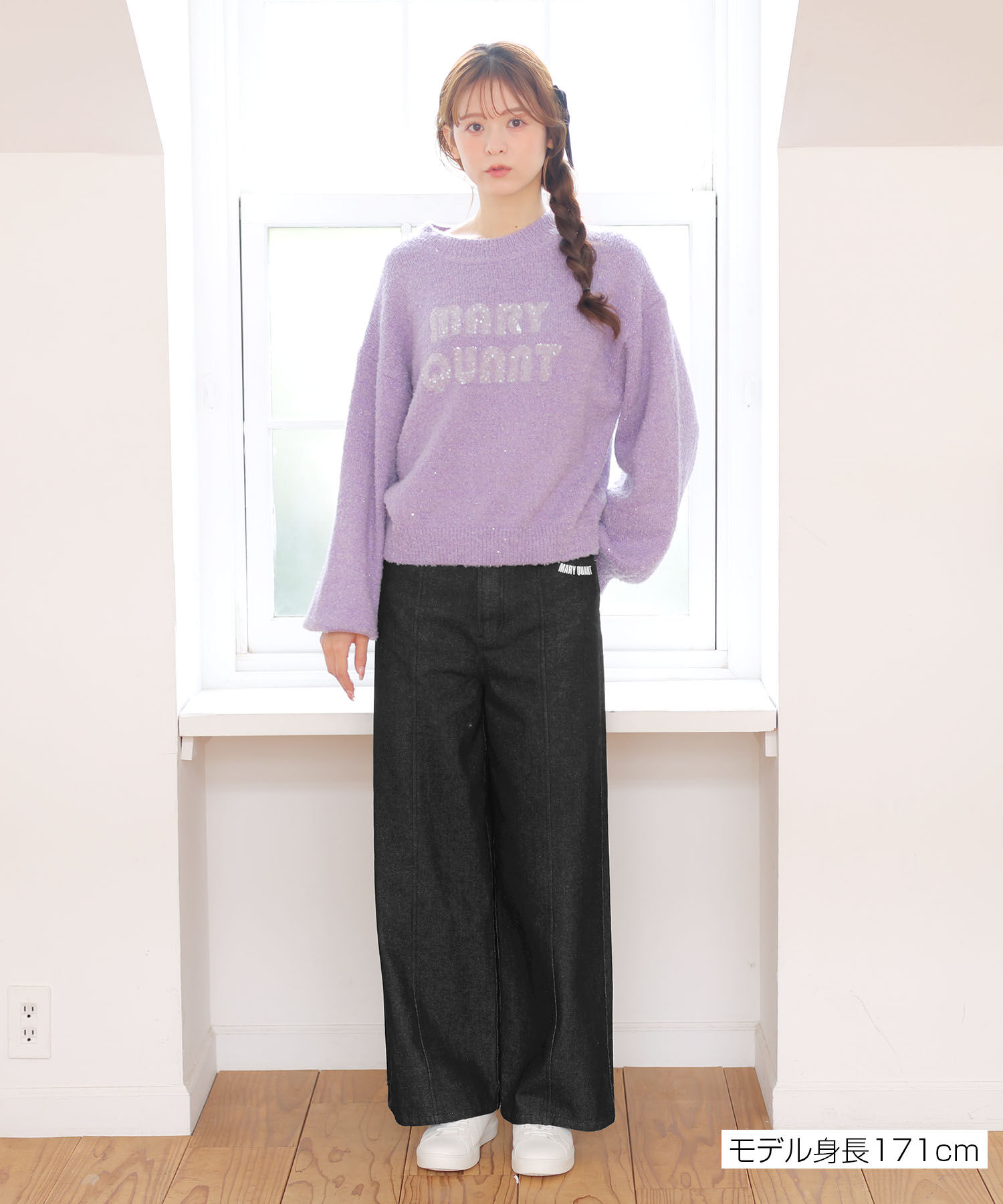 MARY QUANT「ペイントデイジーデニム パンツ」|デニム|