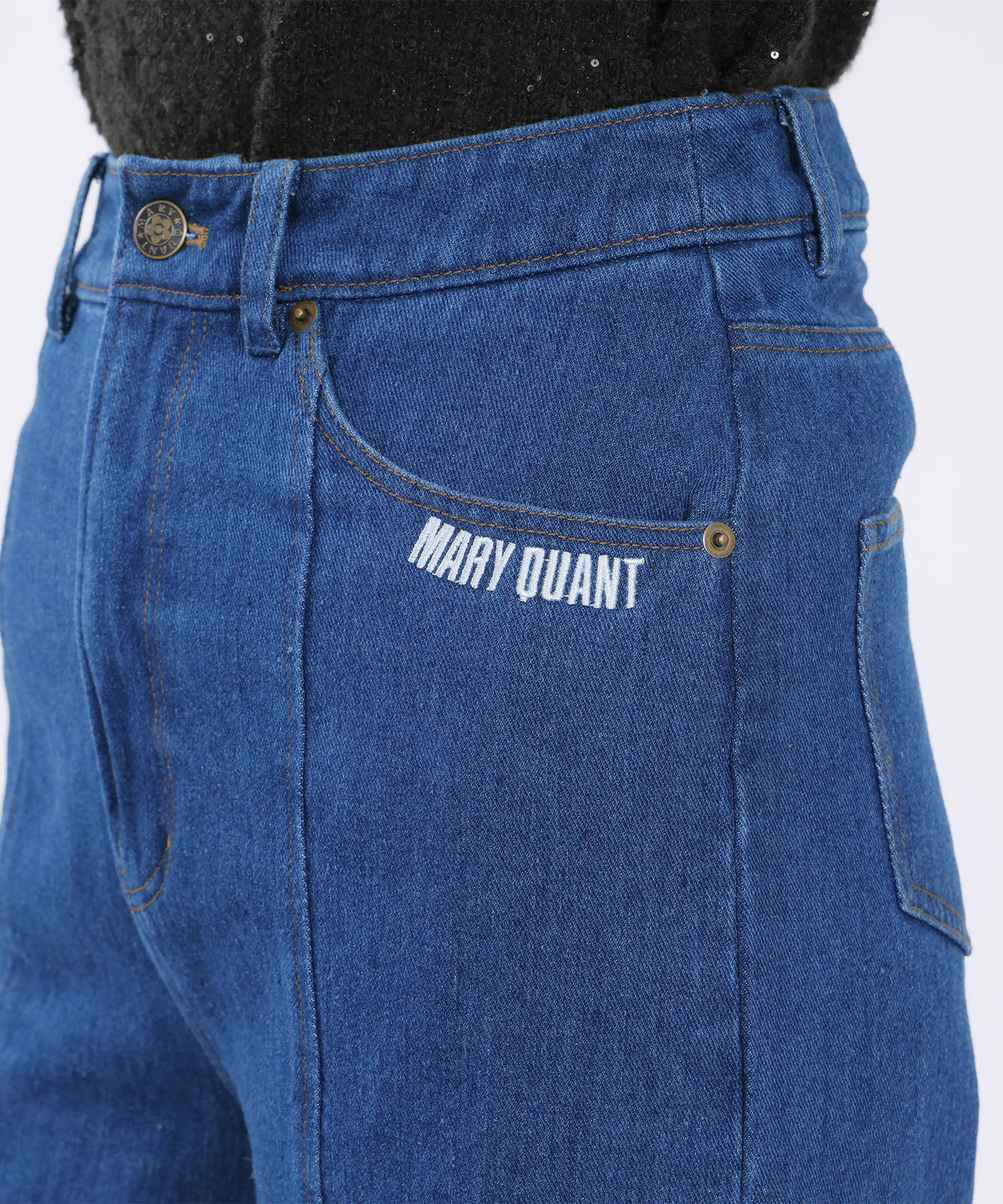 MARY QUANT「ペイントデイジーデニム パンツ」|デニム|