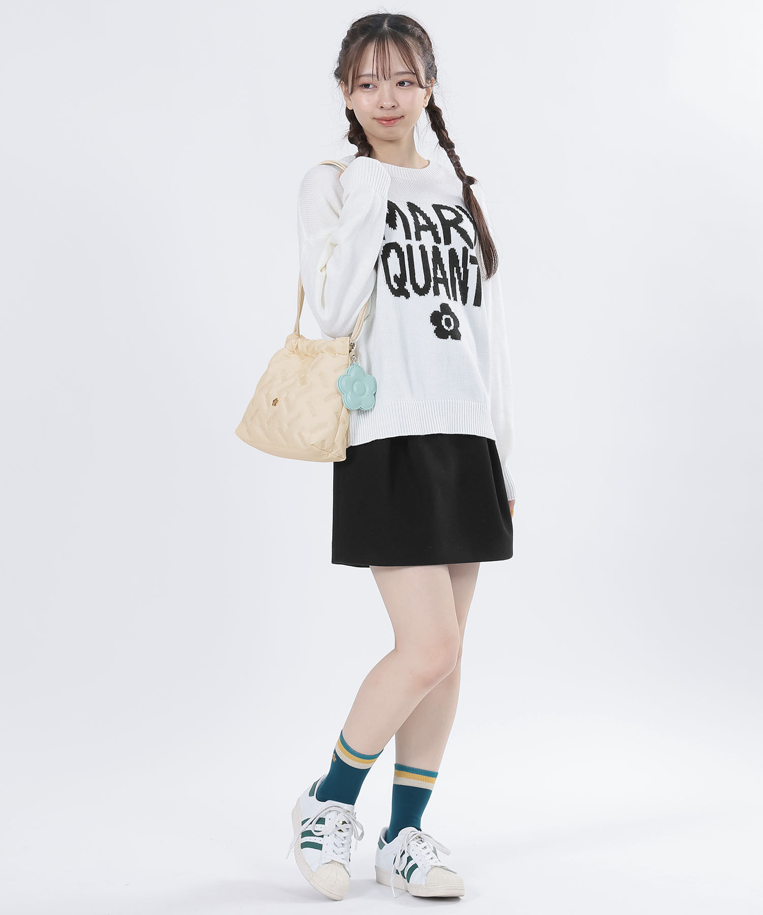 MARY QUANT「バイアスロゴ刺繍 ミニトート」|トートバッグ|